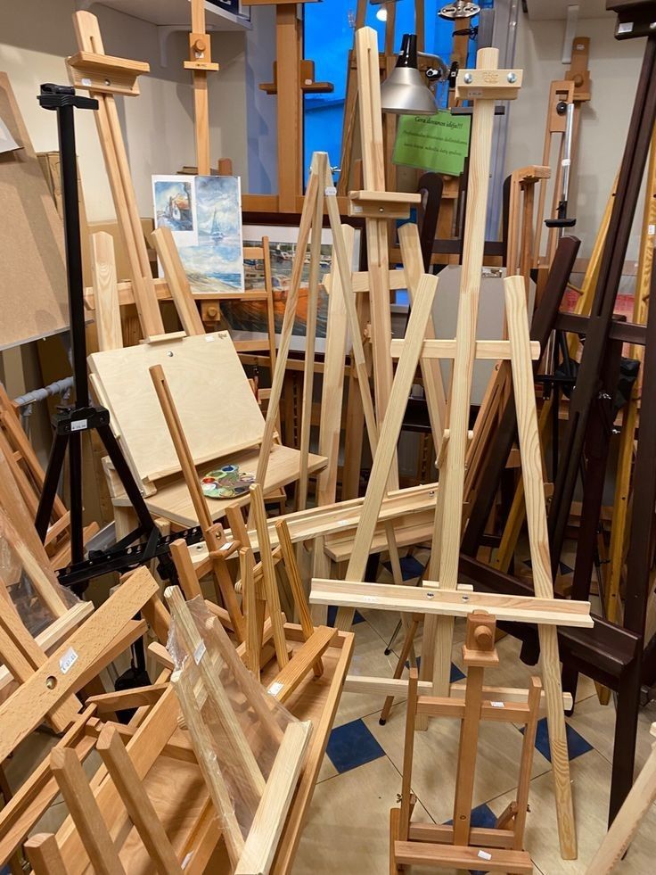 Artist Painting Easel