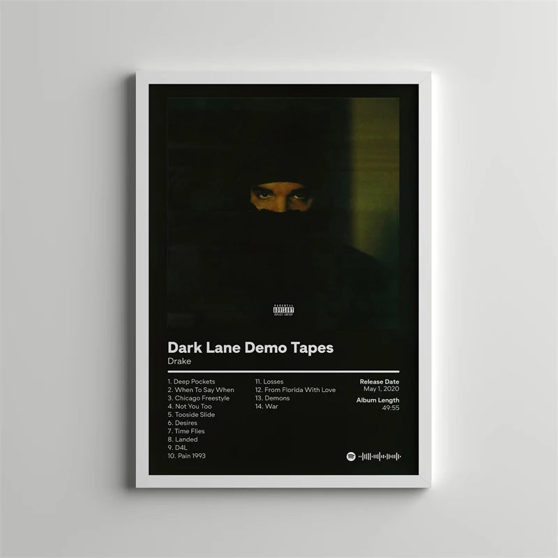 Drake Pop Rap Music Album Cover Poster Aesthetic Rapper Hip Hop Rock Nothing Was The Same Her Loss Canvas Painting Wall Decor