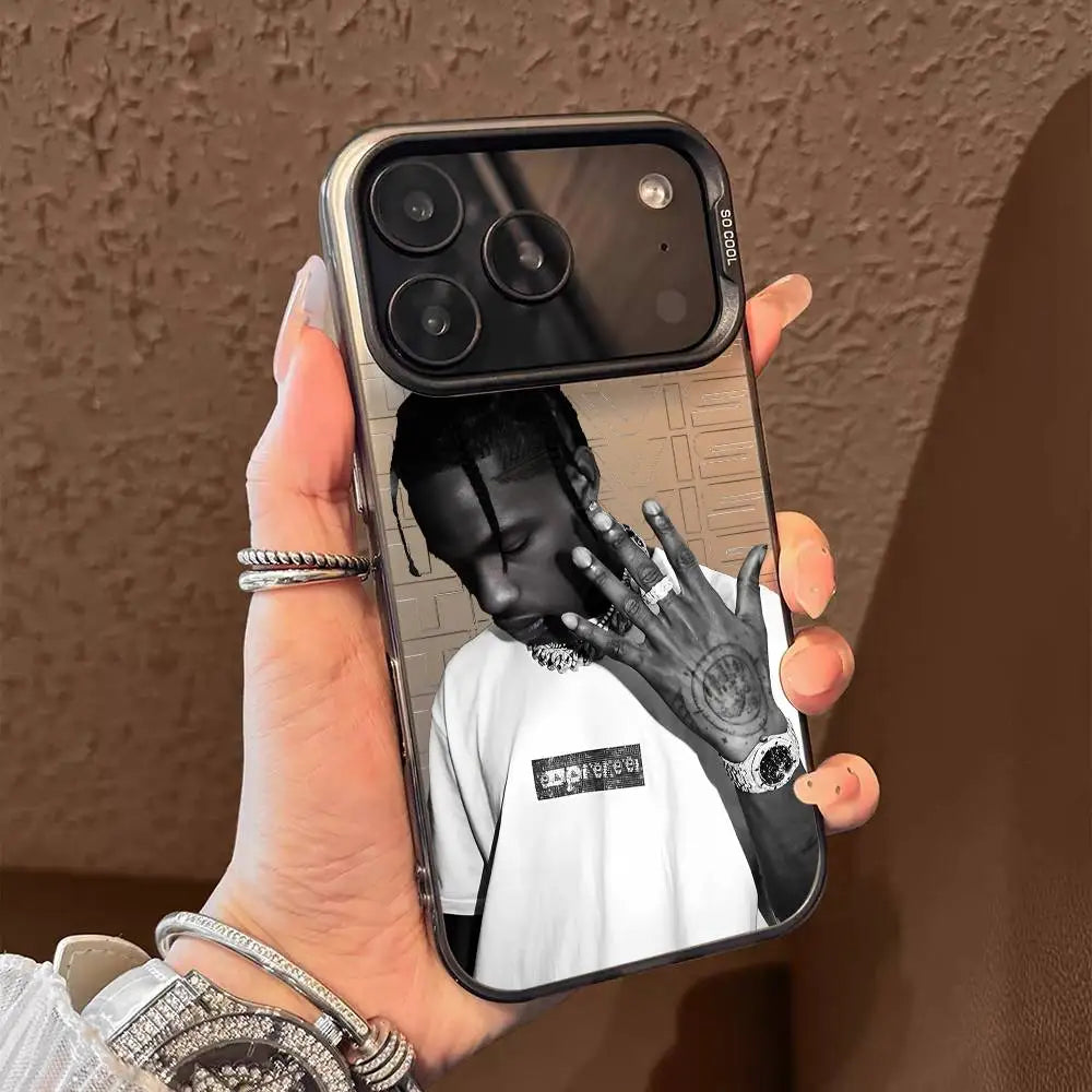 T-Travis S-ScottS Singer Phone Case For IPhone 17 16 15 14 13 12 11 Pro Max Air Multicolor Matte Laser Metallic Aurora Funda