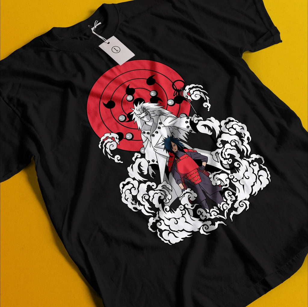 Naruto Summer New Uchiha Bloodline Anime Printed T-shirt Men's Cotton Neutral Casual Family Set Short T-shirt Top