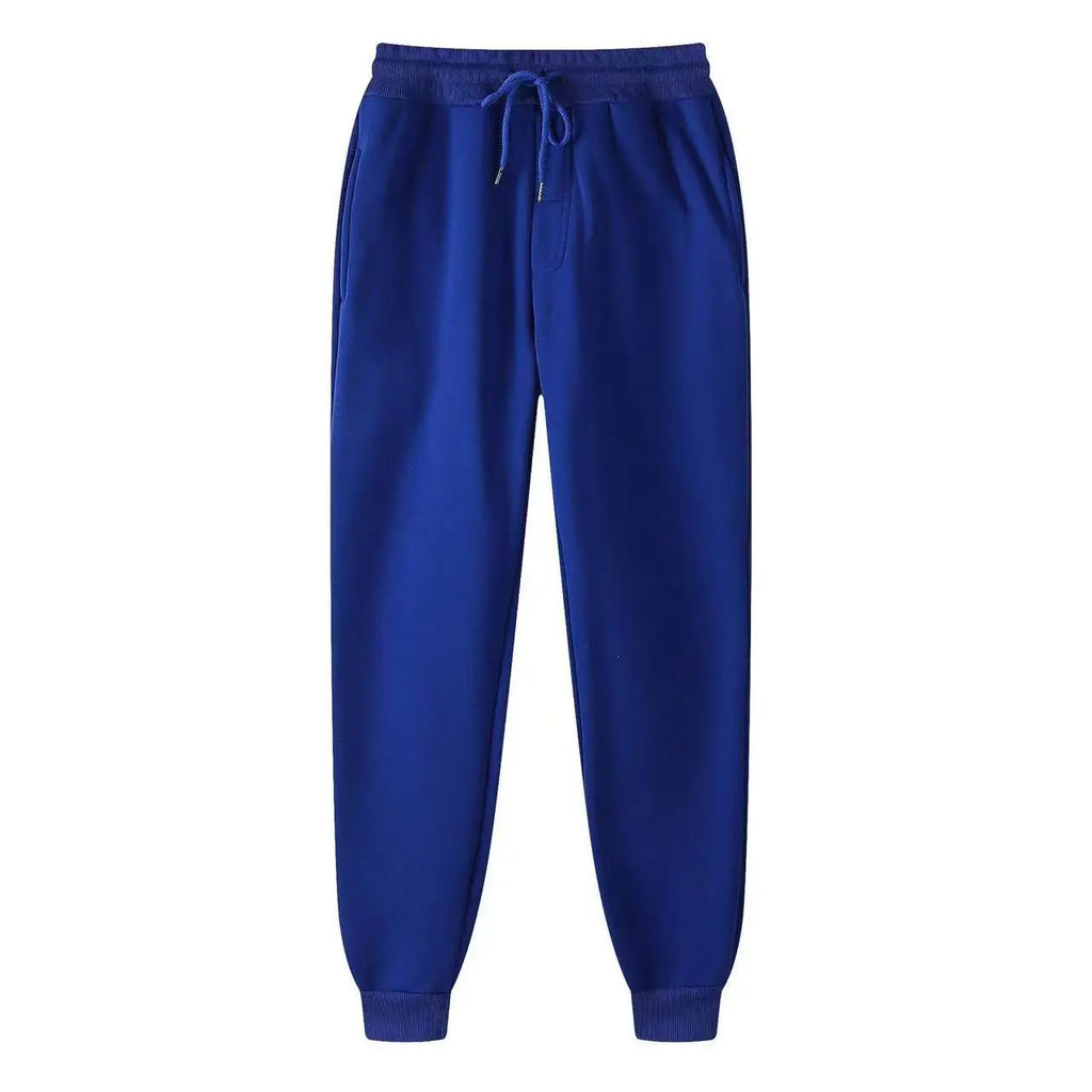 Men's Casual Sweatpants Fleece Sports Pants Unisex Fashion Solid Loose Trousers Streetwear Autumn Winter Jogging Fitness Pants