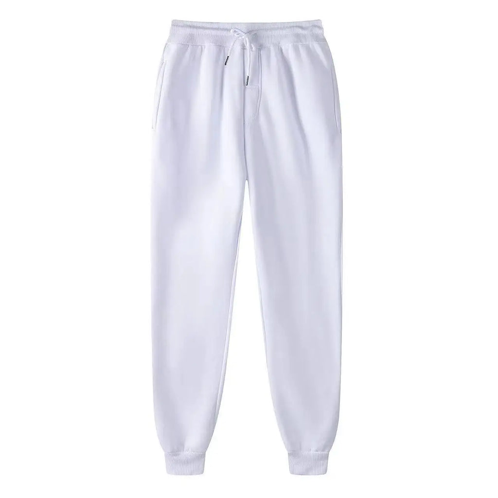 Men's Casual Sweatpants Fleece Sports Pants Unisex Fashion Solid Loose Trousers Streetwear Autumn Winter Jogging Fitness Pants