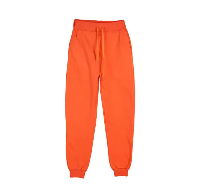 Men's Casual Sweatpants Fleece Sports Pants Unisex Fashion Solid Loose Trousers Streetwear Autumn Winter Jogging Fitness Pants