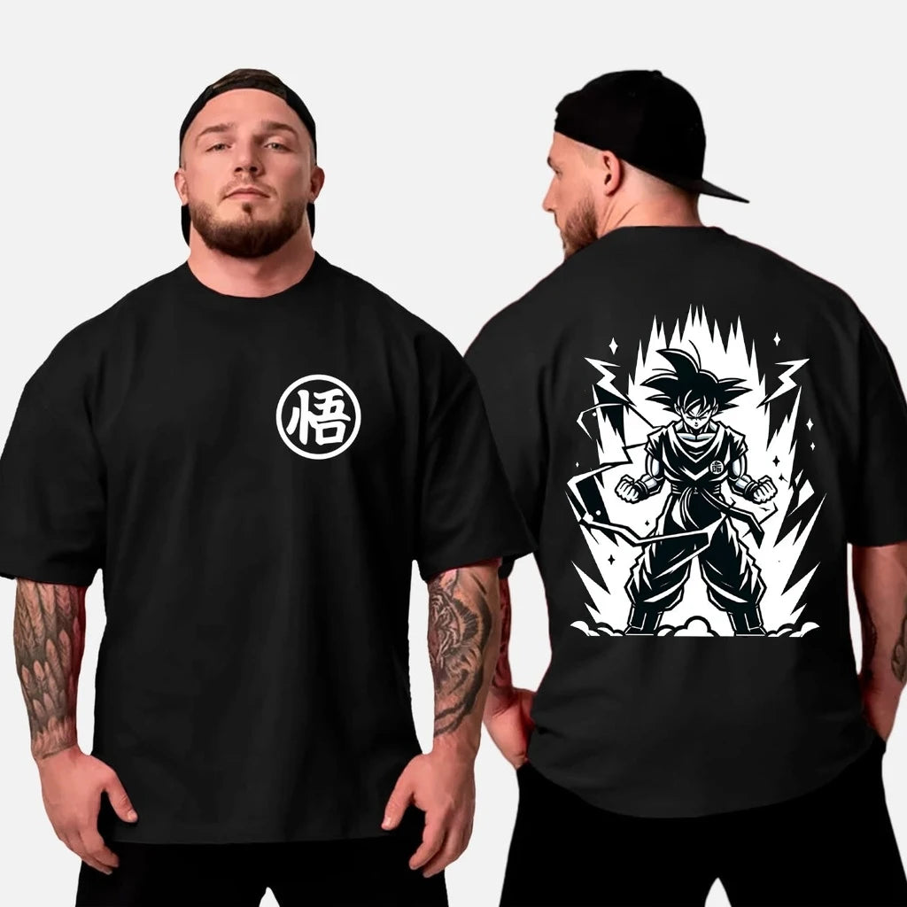 Dragon Ball Son Goku 2025 New Hot Anime Harajuku Summer T-shirt Men Cotton Fitness Retro Street Wear Oversized Women Casual Top