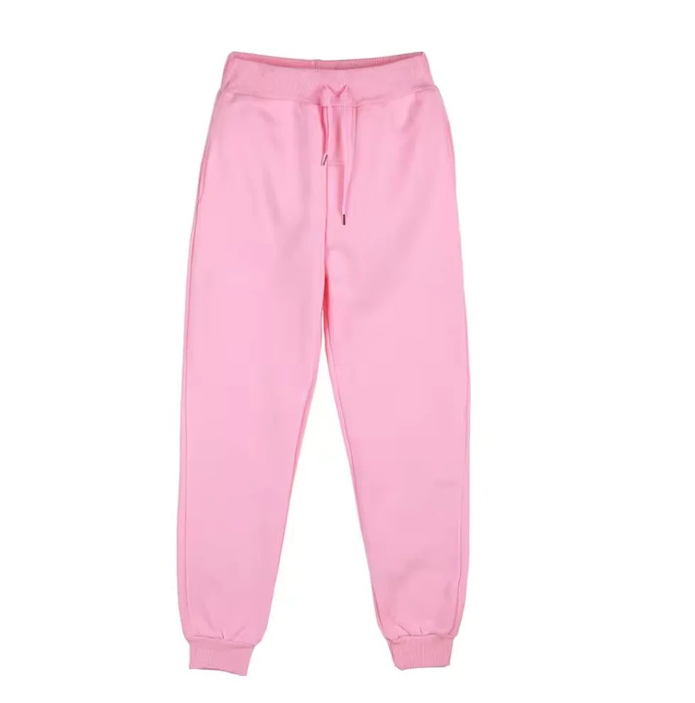 Men's Casual Sweatpants Fleece Sports Pants Unisex Fashion Solid Loose Trousers Streetwear Autumn Winter Jogging Fitness Pants