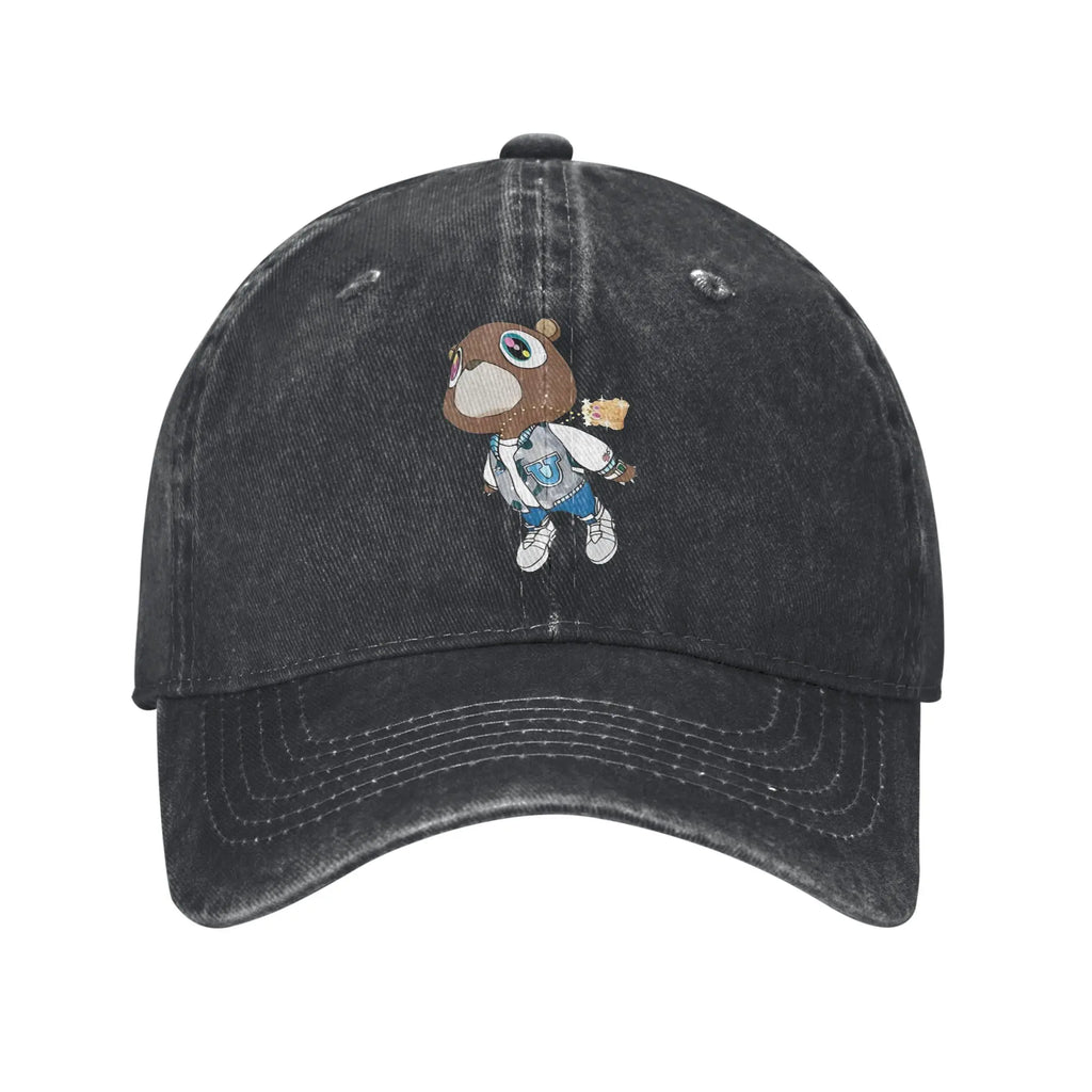 Kanye West Bully Baseball Cap Unisex Distressed Cotton Snapback Cap  Outdoor Running Golf Unstructured Soft Hats Cap