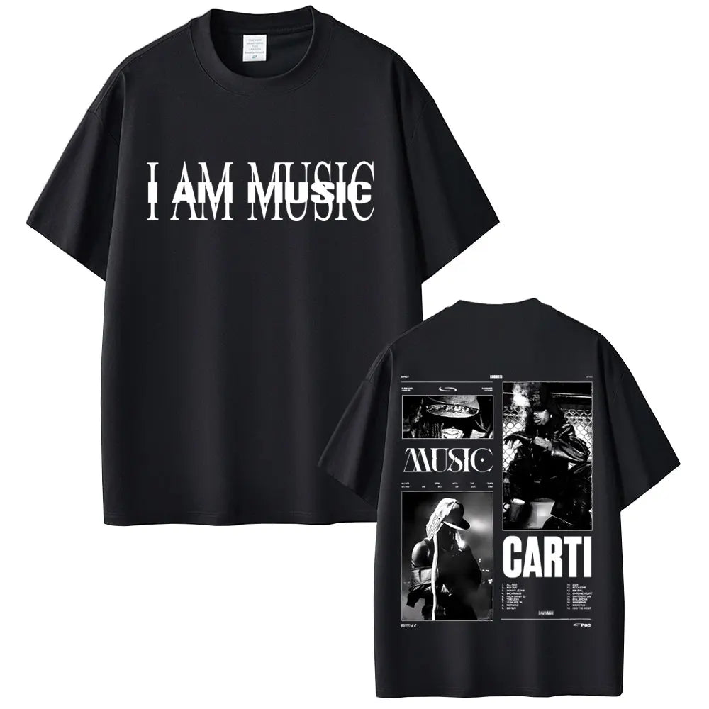 Rapper Playboi Carti I Am Music New Album Cover Graphic Print Tshirt Men's Casual Vintage T-shirt Men Hip Hop Oversized T Shirts