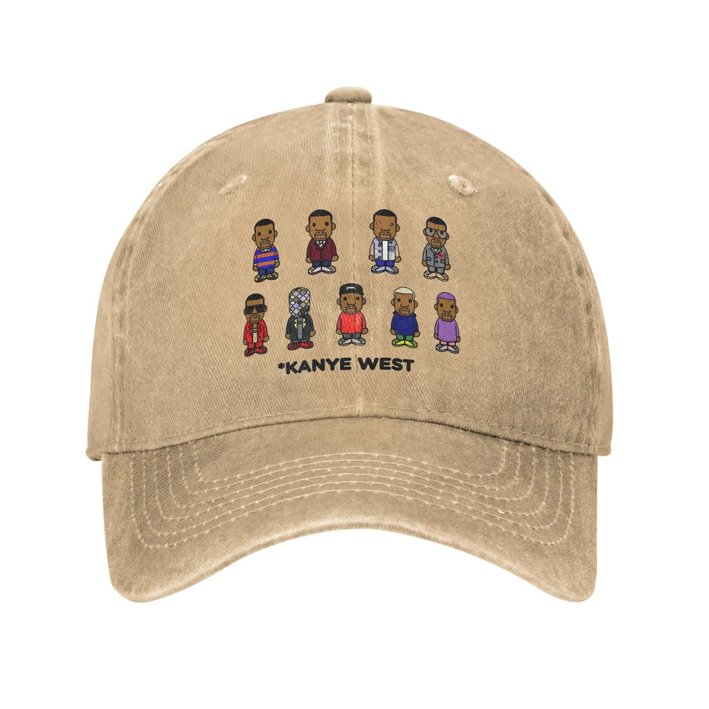 Kanye West Bully Baseball Cap Unisex Distressed Cotton Snapback Cap  Outdoor Running Golf Unstructured Soft Hats Cap