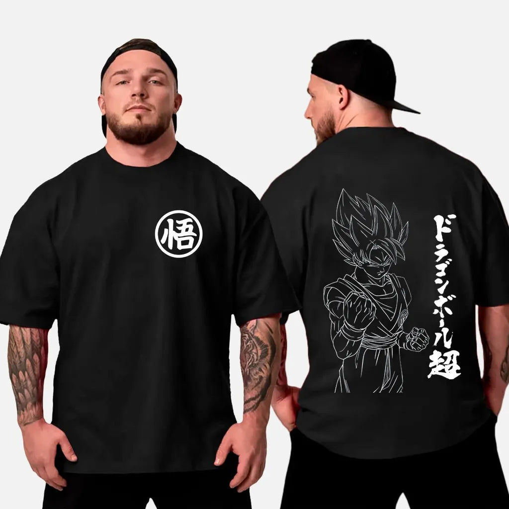 Dragon Ball Son Goku 2025 New Hot Anime Harajuku Summer T-shirt Men Cotton Fitness Retro Street Wear Oversized Women Casual Top