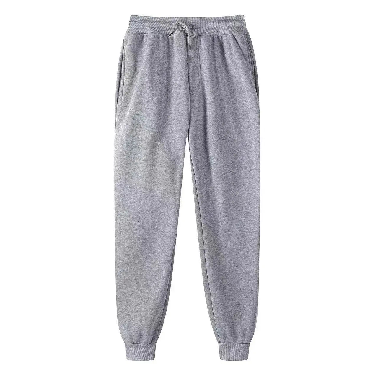 Men's Casual Sweatpants Fleece Sports Pants Unisex Fashion Solid Loose Trousers Streetwear Autumn Winter Jogging Fitness Pants