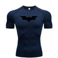 Bat Printed Men's Tight T-Shirt Running Compression Compression T Shirt Gym Fitness Jogging Short Sleeve Male Casual Shirt Tops