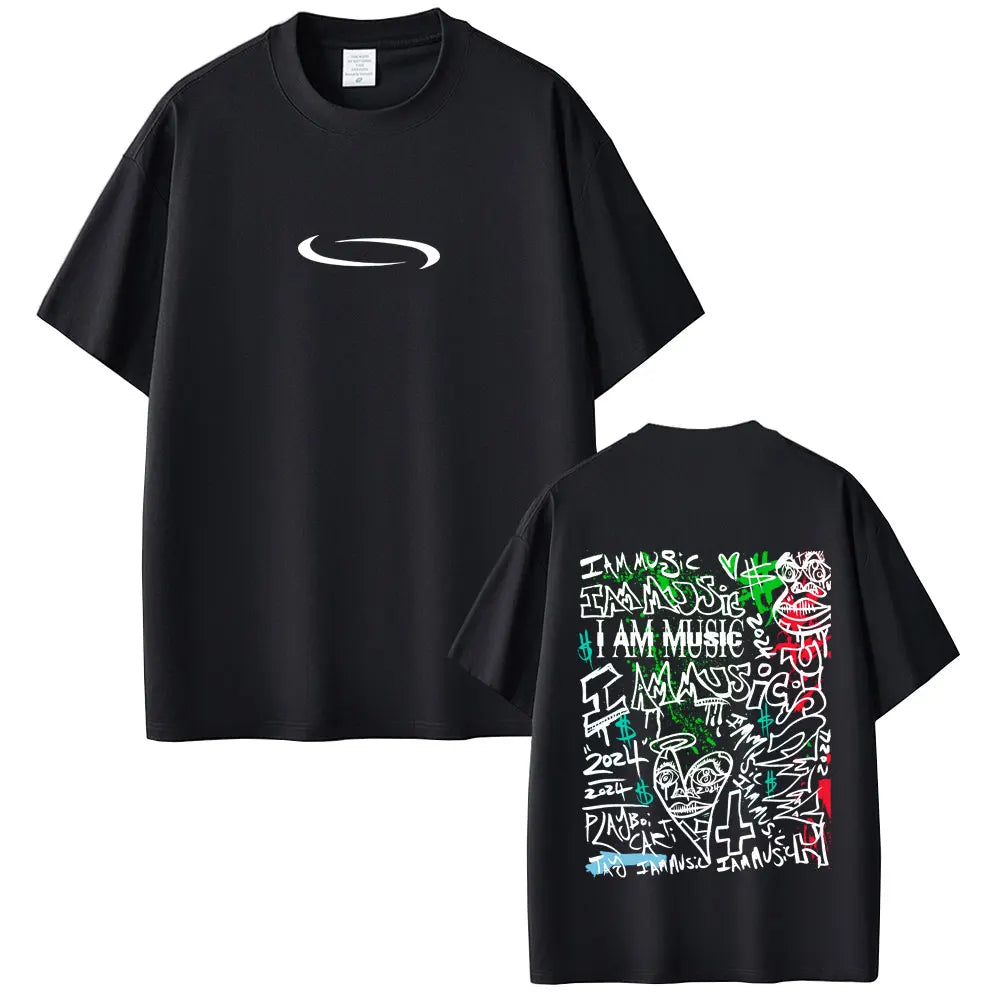 Rapper Playboi Carti I Am Music New Album Cover Graphic Print Tshirt Men's Casual Vintage T-shirt Men Hip Hop Oversized T Shirts